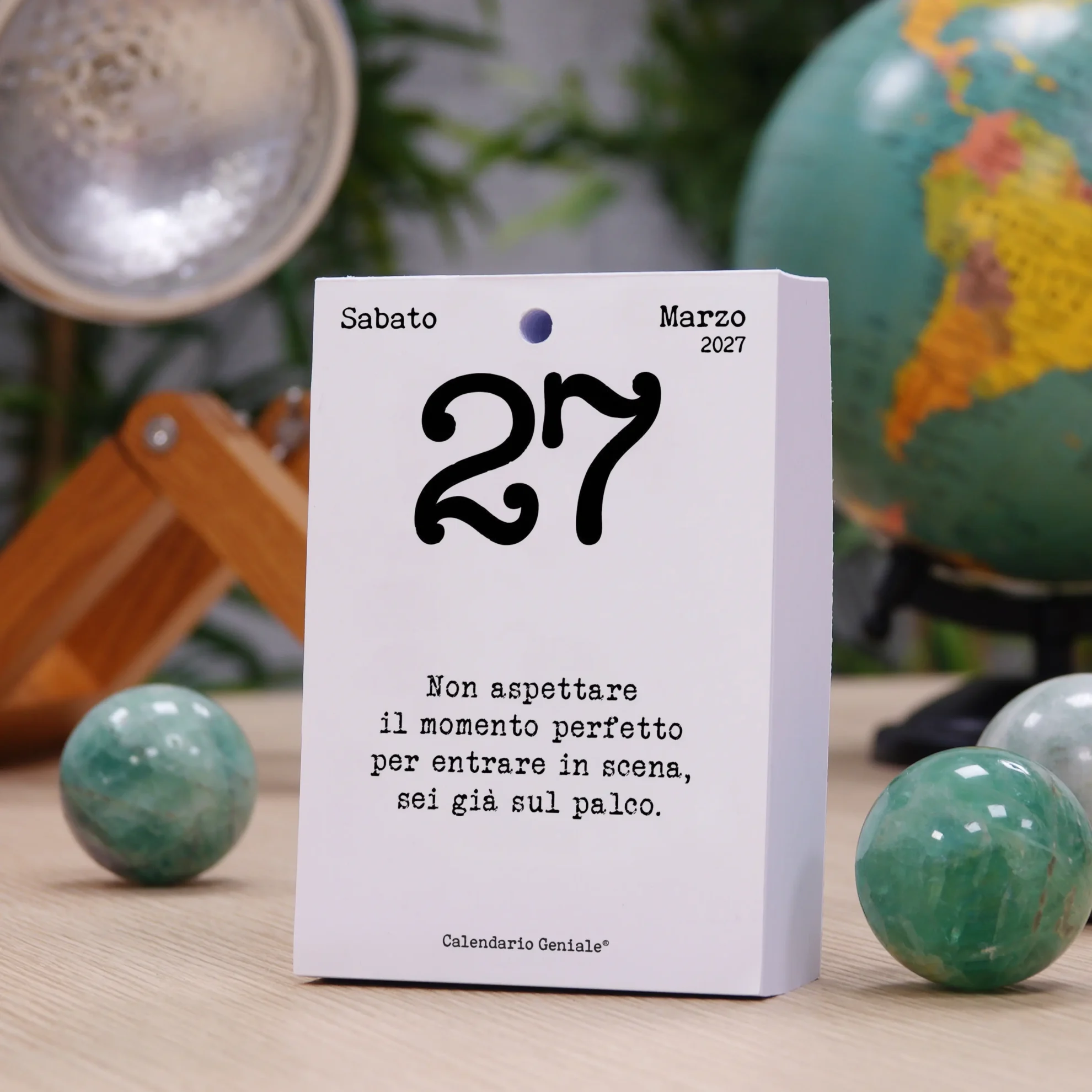 Calendario geniale solo inserto con mappamondo