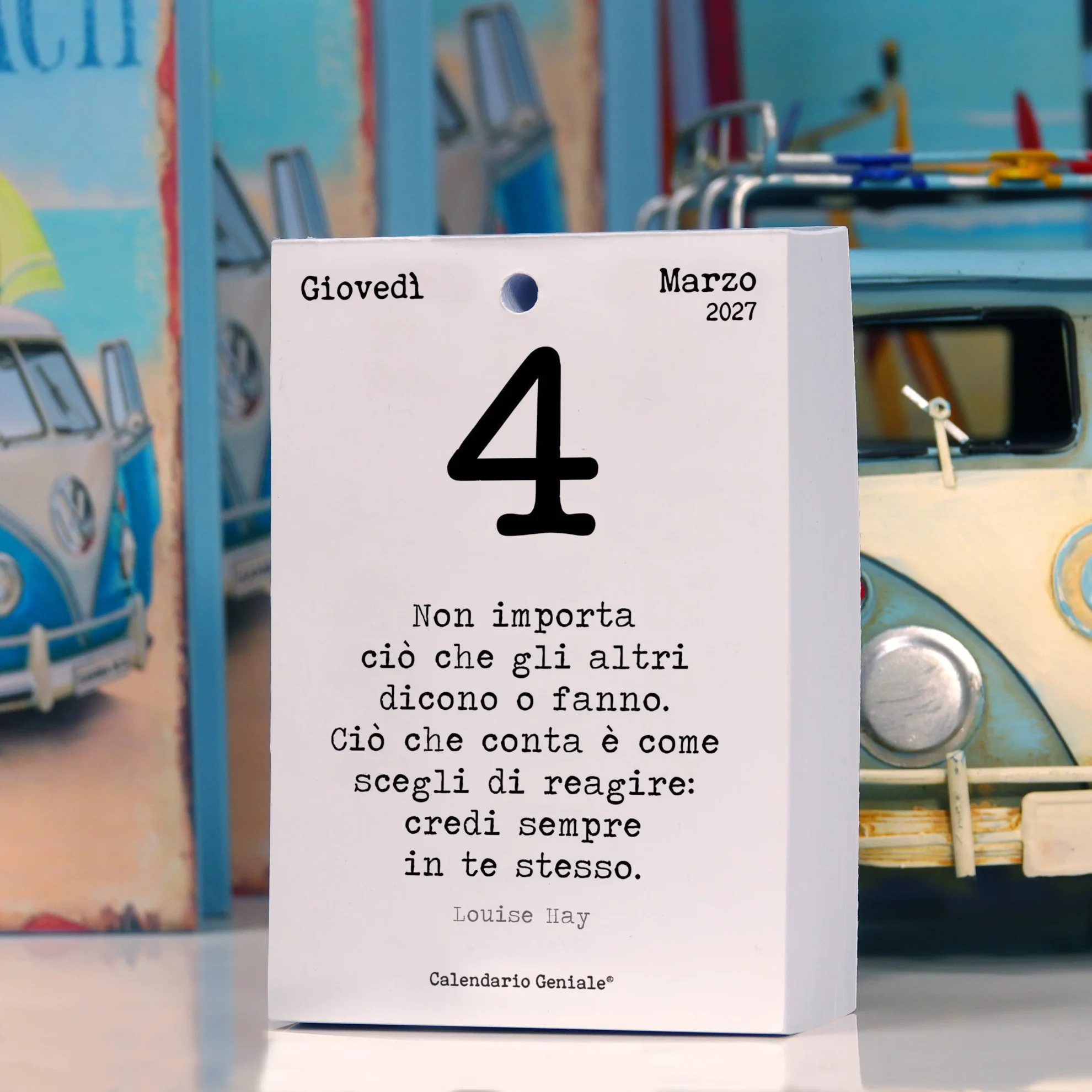 Calendario Geniale solo inserto con modellino van anni 70