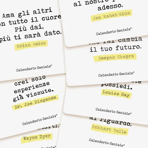 Gocce di Vita, Calendario Letterario 2024 da Tavolo con Base in Legno